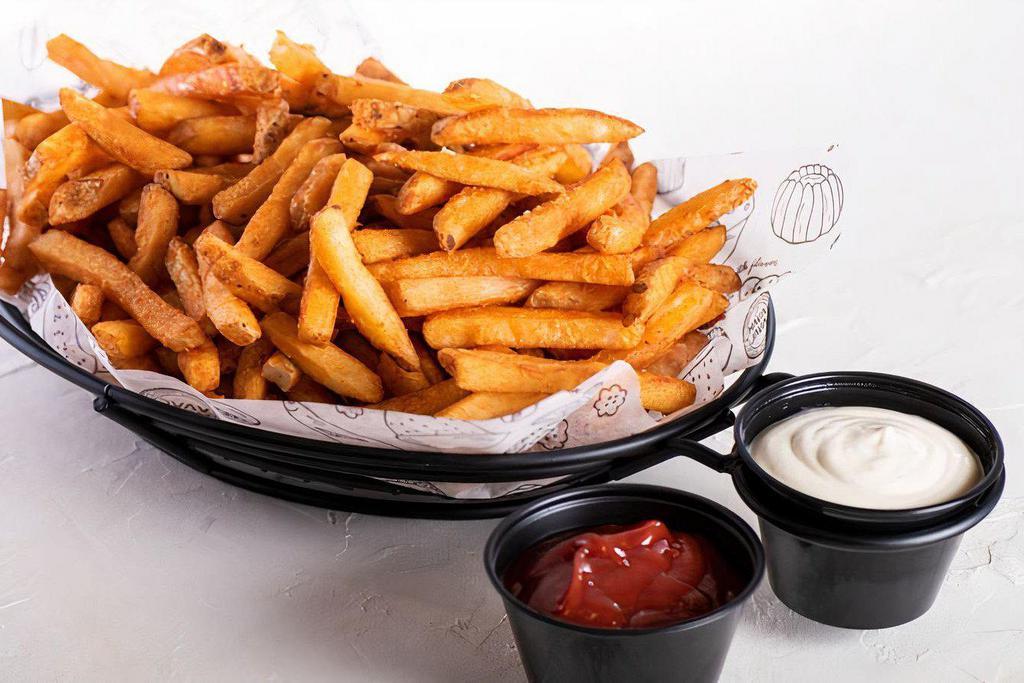 Fries · Choice of: classic french fries, mix fries, sweet potato, or spicy fries.