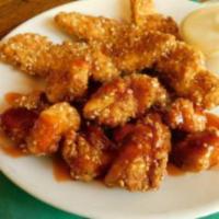 JD's Chicken Bites · Your favorite sauce.