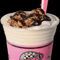 Founders Favorite Concrete · Hot fudge, malt, and Reese's cups.