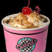 Peanut Butter Crunch Sundae · Hot fudge, peanut butter, and mixed nuts.