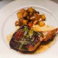 Veal Chop Salvia · 15oz. rib chop with sage and butter.