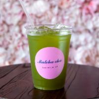 Iced Matcha Tea · A cold green tea drink