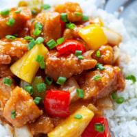 Sweet and Sour Chicken · With the side of white rice or fried rice. 