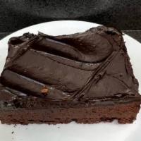 Chocolate Brownie · Decadent chocolate brownie with or without Walnuts
