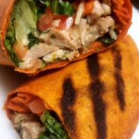 Chicken Ceasar Wrap · Grilled chicken with romaine lettuce, tomatoes, fresh Parmesan, and Caesar drizzle. Pick fri...