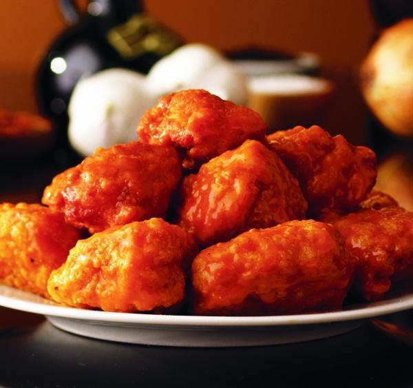 Boneless Wings · Breaded all white meat chicken hand spun with your choice of signature Donatos wing sauce.
