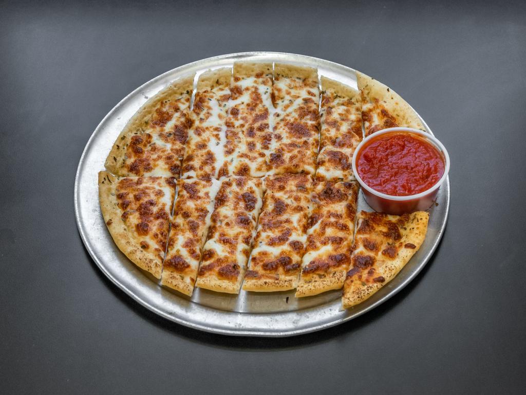 Garlic Cheese Stix  · A pie buttered, topped with mozzarella, seasoned and baked to perfection. Served with a side of Bearno's own sauce.