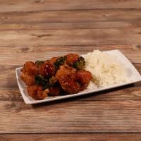 45. General Tso's Chicken Special · This plate was devised by a private chef of General Tso's who was a famous general in the Sz...