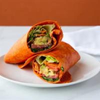 Veggie Wrap   · Romaine lettuce, spinach, sliced carrots, sliced tomato, celery, avocado, croutons and 1000 ...