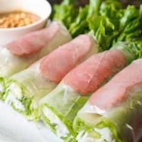 A13-Grilled Pork Spring Rolls · 2 pieces. Goi cuon thịt nuong. Grilled pork, rice vermicelli, salad rolls with lettuce, bean...