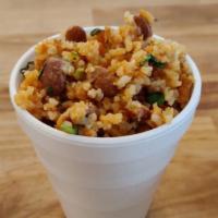 Rice with Beans · Seasoned rice with local beans and seasonal touches. Always prepared gluten-free, dairy-free...