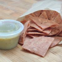 Chips and Salsa · Bag of chips, made from local pinole blue tortillas, and 3 oz. of our seasonal house-made sa...