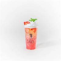 Sweetie Strawberry · Real strawberry topped with cream. 24oz.