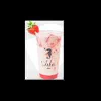 Strawberry Horchata Smoothie · House made strawberry puree with horchata smoothie. 24oz.