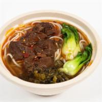 Braised  Beef Noodle Soup 红烧牛肉面 · Savory light broth with noodles. 