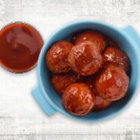 Saucy Meatballs · A marriage of all-beef meatballs & flavorful sauce. Choose from 3 flavor explosions: Sweet T...