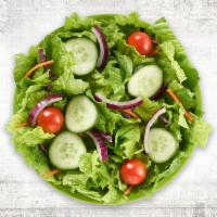 Garden Salad · Romaine lettuce mix, cherry tomatoes, cucumber, red onion and your choice of dressing. Dress...