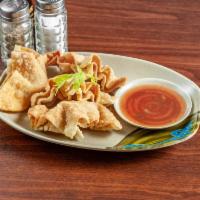 Crab Rangoon · 4 pieces. Fried wonton wrapper filled with crab and cream cheese.