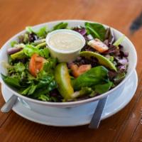 Fairmount Garden ·  Mixed greens, romaine, red onion, cucumber, avocado, tomato. Available as a salad with your...