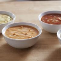Big Boy Soups · Warm up with 1 of our signature soups, like zesty chicken tortilla, broccoli cheddar,chicken...