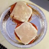 The Blazin Pizza Sandwich · Plain bagel, pizza sauce, pepperoni and mozzarella. 