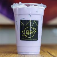 Taro Milk Tea · Sweet, full-bodied taro flavor blended with dairy-free creamer and sweetener