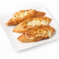 Garlic Bread with Cheese · Fresh garlic bread topped with mozzarella.