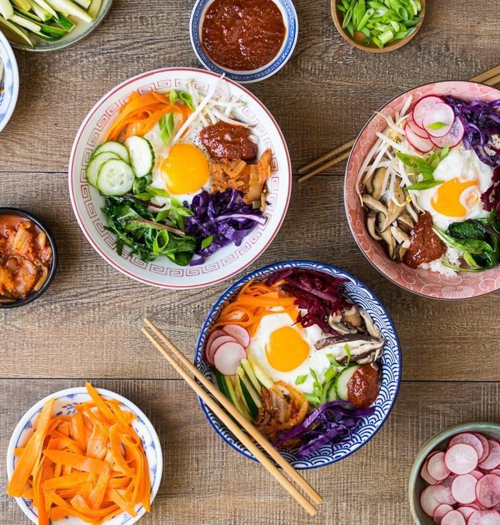 Build Your Own Bibimbap · Become the chef and build your own bowl!!  pick your fresh vegetable, juicy protein, garnish and sauce of your choice