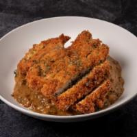 Bombing Curry Katsu Bowl · Rice with creamy curry and pork cutlet.