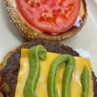 California Burger · lettuce, mayonnaise, and American cheese. Guacamole