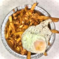 22 BITES FRIES PLATTER WITH EGG  · Your choice of chicken or falafel with fries and pita bread, tahini/white sauce and eggs 