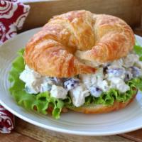 Chicken Salad Sandwich · Delicious Chicken Salad Sandwich served on a Croissant, Bagel or Wheat Bread