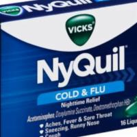 Vicks NyQuil Cough, Cold & Flu Nighttime Relief, LiquiCaps (16 count) · 