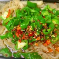 Spicy Beef Tripe with Fresh Pepper鲜椒毛肚 · 