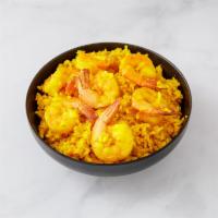 Arroz con Camarones · Rice with shrimps.