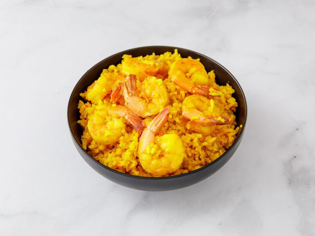 Arroz con Camarones · Rice with shrimps.
