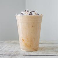 Protein King · Banana, cocoa, peanut butter, protein. toppings: coconut and chocolate chips. 