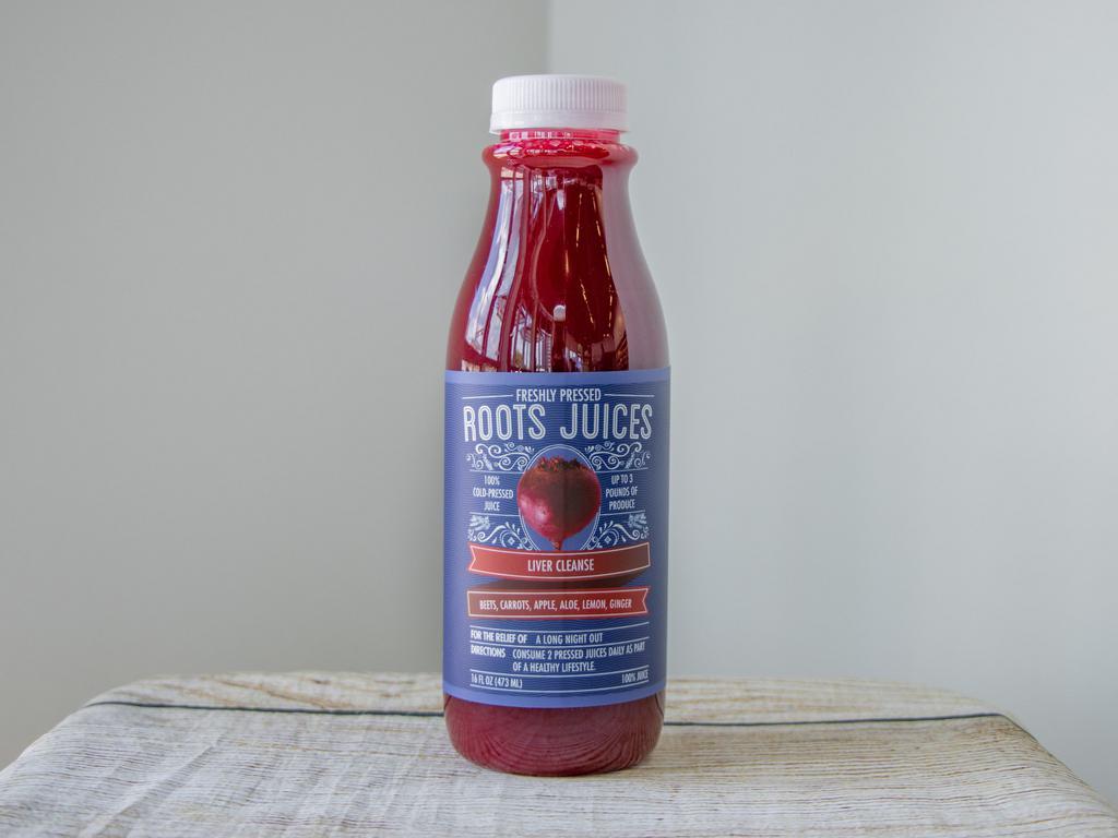 Liver Cleanse · beets, carrots, apple, ginger, aloe.