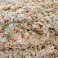 Homemade Chicken Salad · Chicken breast meat, carrots, celery, light mayo