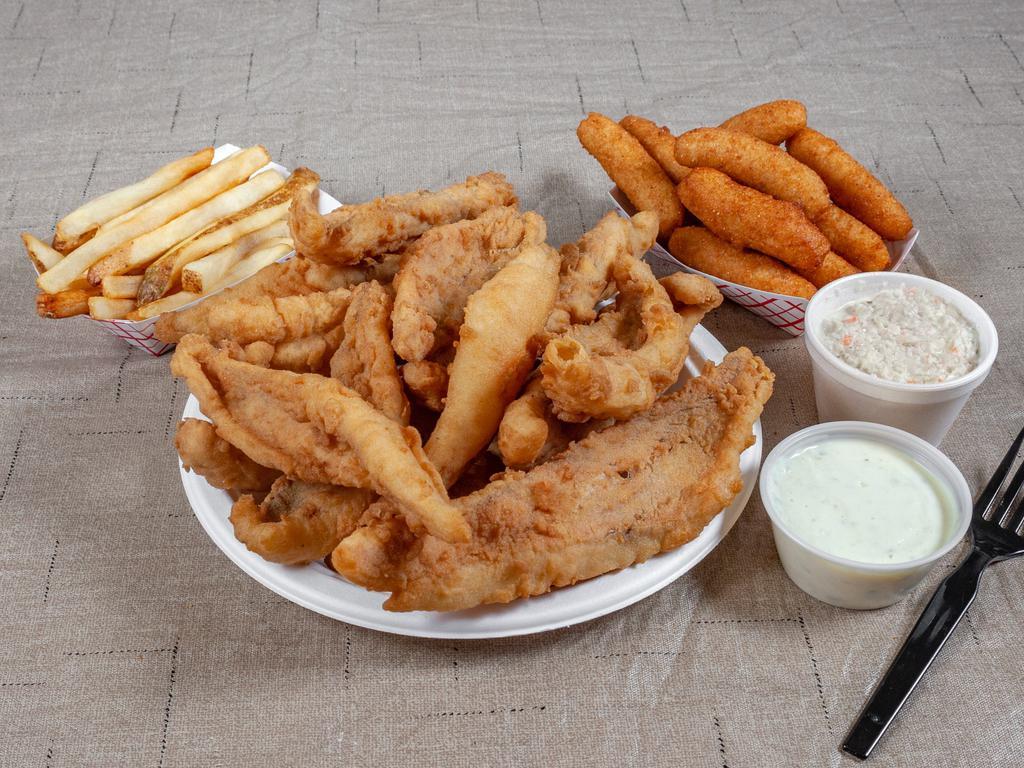 Long Creek Fish Fry · Chicken · Salads · Seafood