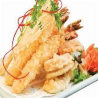 Shrimp and Vegetable Tempura · Served with miso soup, salad and rice