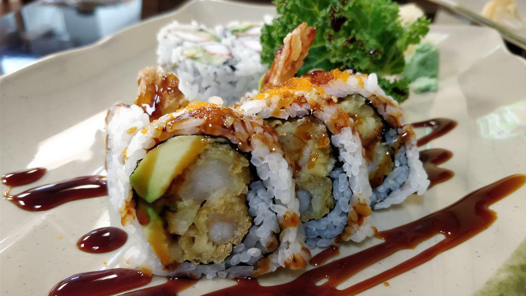 B1. Sushi Box · California Roll and Shrimp Tempura roll. Served with miso soup.