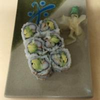 California Roll · Crab meat, cucumber and avocado.