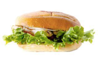 Cordon Bleu Sandwich · Breast chicken cutlet, ham, Swiss, lettuce, tomato and honey mustard.