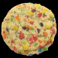 Fruity Pebbles Cookie · A mash-up of a fruity crispy treat and a sugar cookie