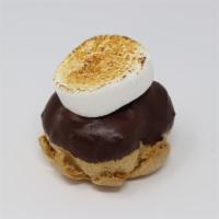 S'mores · Chocolate Éclair topped with marshmallow, torched to perfection.