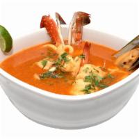 Parihuela · Seafood bouillabaisse soup. Peruvian style.