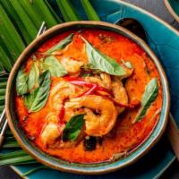Red Curry · Bamboo shoots, eggplant, bell pepper,carrot, string bean and basil.