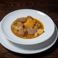 Ajiaco Sunday Special · Meat and vegetable soup.