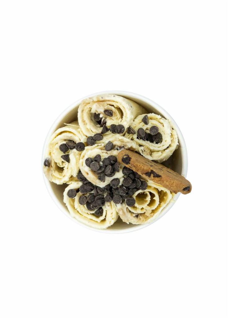 #9. Cookie Dough Boy · Vanilla base, cookie dough, chocolate chips and cookie.
